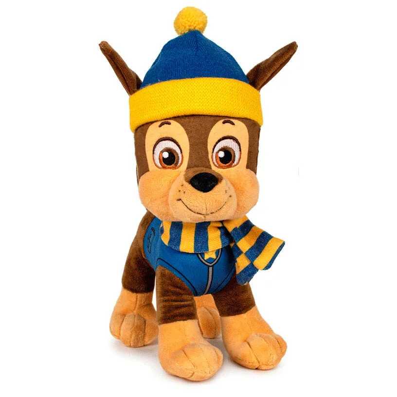 Peluche do Chase da Paw Patrol em versão de inverno