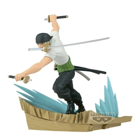 Roronoa Zoro numa figura Senkozekkei de 11 cm da Banpresto
