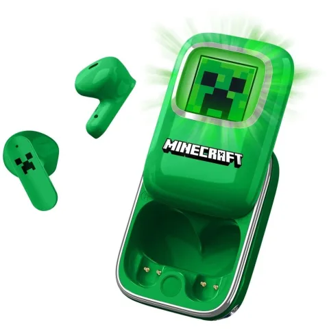 Auriculares TWS de Minecraft com estojo deslizante
