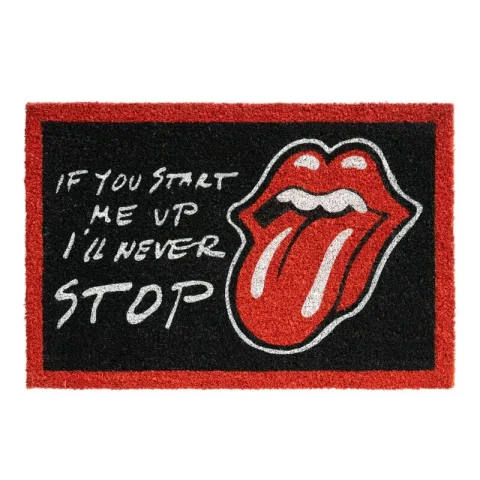 Tapete de entrada dos The Rolling Stones em fibra de coco com base em PVC