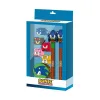Conjunto de papelaria do Sonic com 5 borrachas