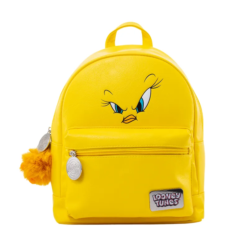 Mochila Tweety Looney Tunes de 29 cm em pele sintética