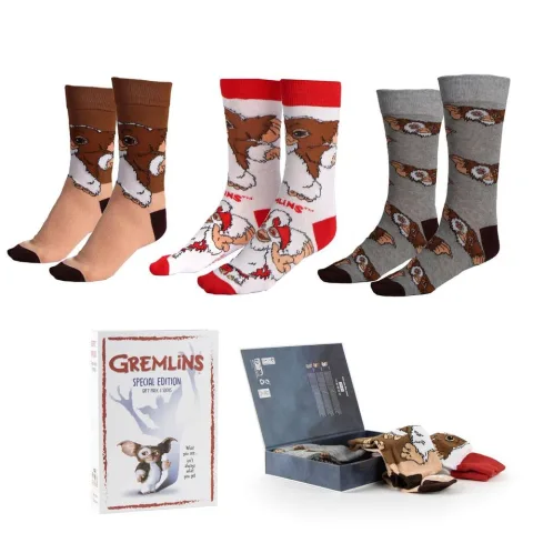 Explora o conjunto de 3 pares de meias Gremlins para adulto