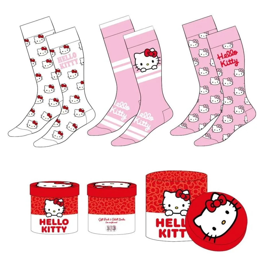 Pack de 3 pares de Meias Hello Kitty para adulto