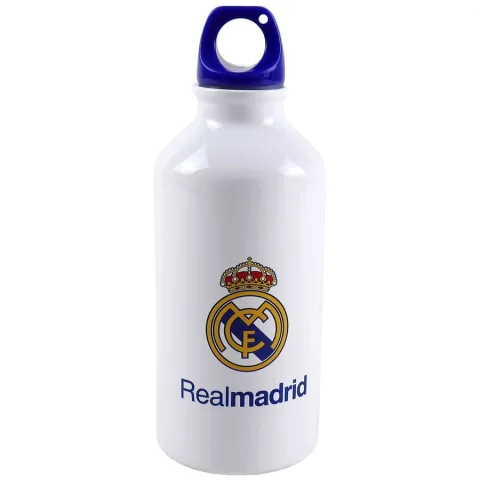 Garrafa de Alumínio Real Madrid de 400 ml com tampa de rosca