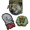 Leva a banda contigo com o conjunto de 3 patches Iron Maiden. Em poliéster e com designs diferentes