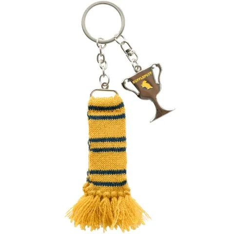 Porta-chaves cachecol Hufflepuff Harry Potter para fãs leais da casa do texugo. Uma miniatura leve para as chaves