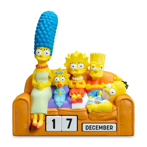 Decora a secretária com o Calendário Perpétuo 3D Os Simpsons da ERIK. Peça em resina pintada à mão