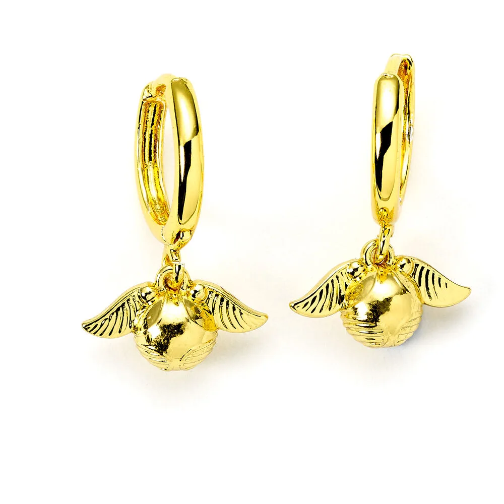 Brincos Snitch Dourada Harry Potter de argola