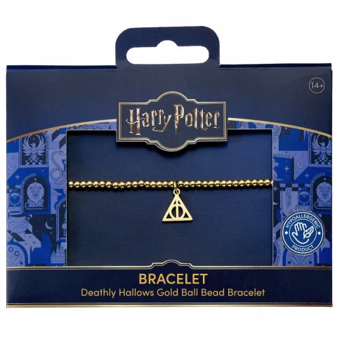 Pulseira Talismãs da Morte Harry Potter banhada a ouro