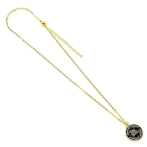 Colar dourado com pendente do logótipo de O Senhor dos Anéis
