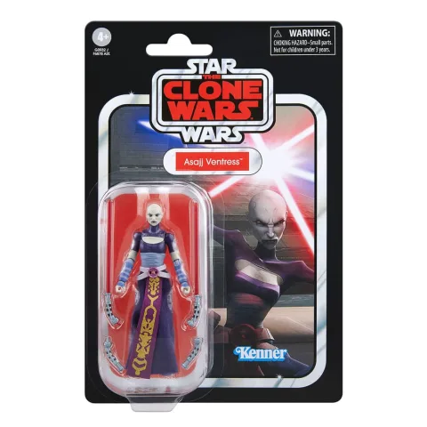 Adiciona Asajj Ventress de A Guerra dos Clones à tua coleção Star Wars. Figura de ação articulada da Hasbro