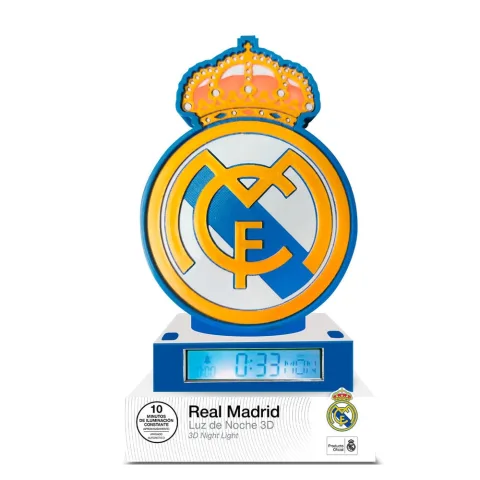 Candeeiro despertador 3D Real Madrid com o hino do clube