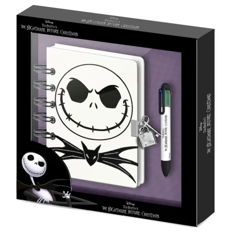 Diário com caneta O Estranho Mundo de Jack Disney para escreveres ideias e segredos com o encanto de Tim Burton. Ideal para fãs do Jack. Descobre já!