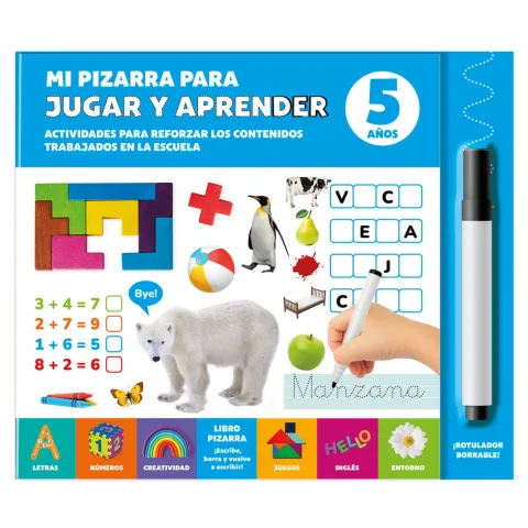Reforça o que se aprende na escola com O Meu Quadro para Jogar e Aprender 5 Anos