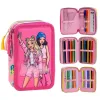 Organiza o material escolar com o Estojo Triplo Completo Barbie