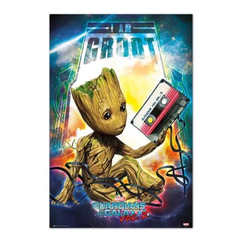 Dá vida à parede com o poster do Groot de Guardiões da Galáxia Vol. 2