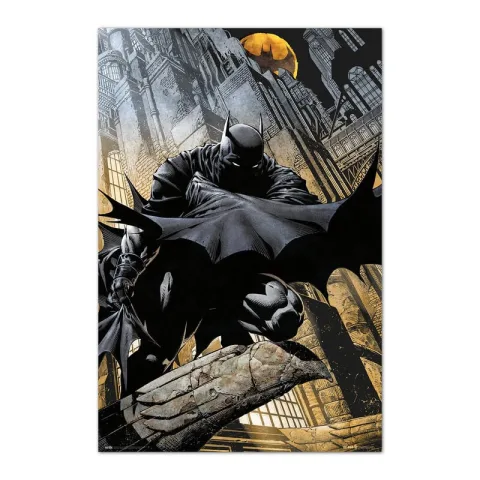 Dá um ar sombrio à decoração com o poster da gárgula do Batman