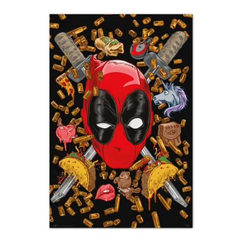 Poster do Deadpool da Marvel em papel brilhante de 150 g