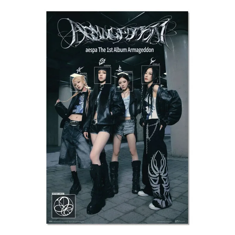 Decora o quarto com o Poster aespa Armageddon da ERIK. Papel brilhante de 150 gr e formato 91