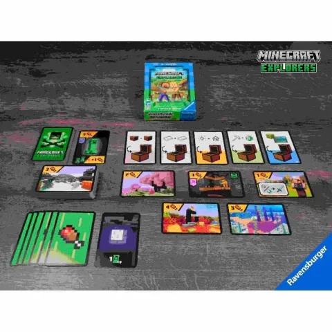 Jogo de cartas cooperativo Explorers Minecraft da Ravensburger