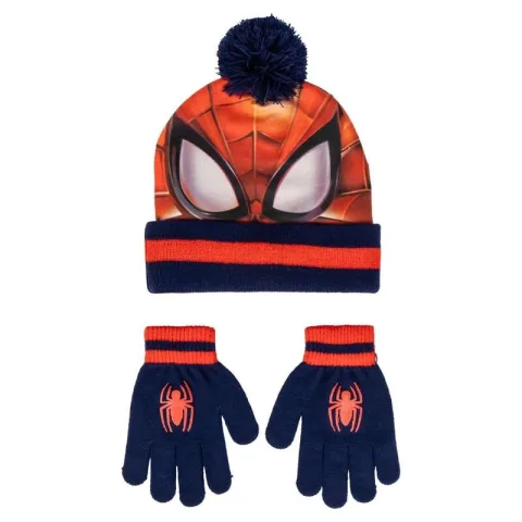 Conjunto de gorro e luvas do Homem-Aranha Marvel em tamanho único