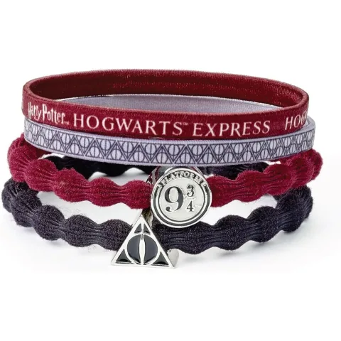 Conjunto de 4 elásticos de cabelo Plataforma 9 ¾ Harry Potter