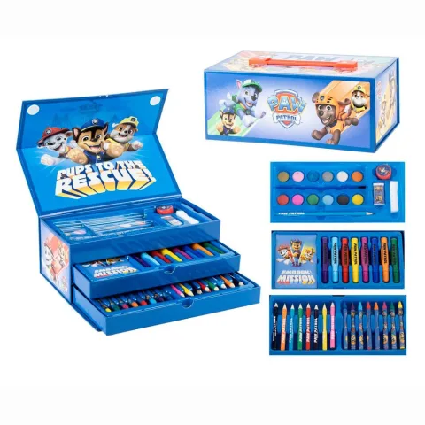 Maleta de Papelaria para Colorir Paw Patrol da Cerdá: criatividade e organização num formato fácil de transportar. Descobre este artigo da série!