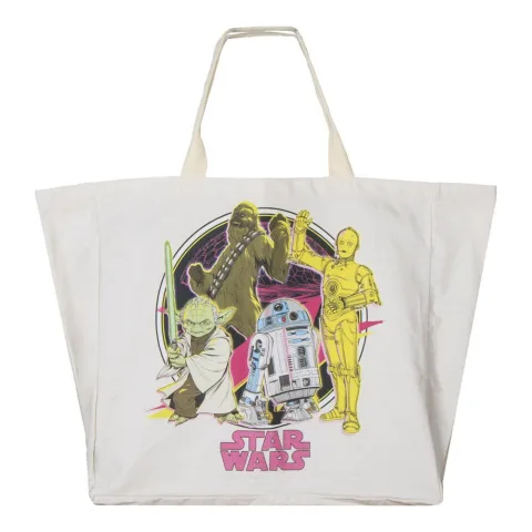 Saco de compras tote bag Star Wars em poliéster e algodão