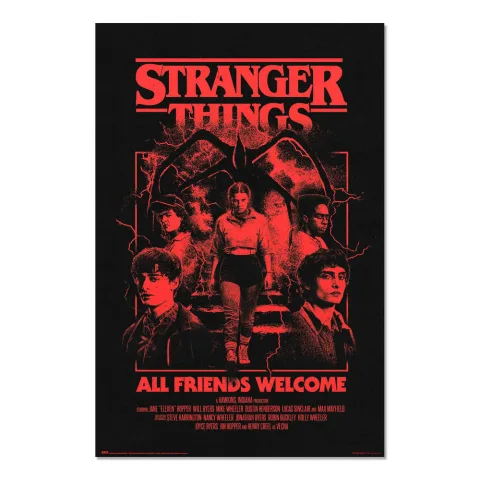 Poster All Friends Welcome de Stranger Things com 91