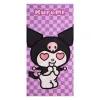 Toalha de microfibra Kuromi Hello Kitty com 70 x 140 cm
