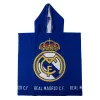 Poncho toalha Real Madrid em microfibra de 100% poliéster