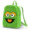 Mochila de peluche do Oscar de Rua Sésamo com 25 x 21 x 12 cm