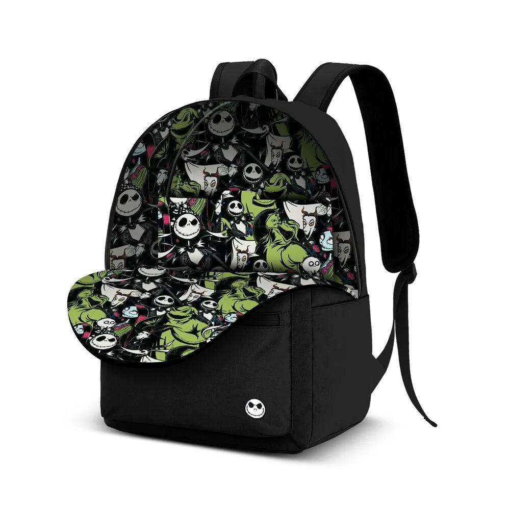Mochila Jack Skellington O Estranho Mundo de Jack de 44 cm com bolso para computador. Espaçosa e ideal para a escola