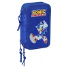 Estojo triplo Sonic the Hedgehog com 37 peças: lápis de cor