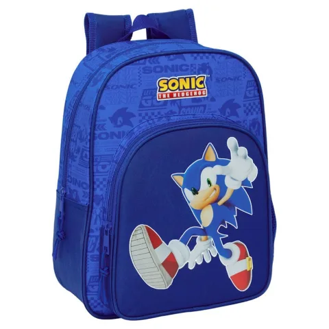 Mochila Sonic the Hedgehog de 34 cm adaptável a carrinho