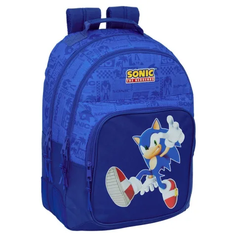 Mochila Sonic the Hedgehog de 42 cm adaptável a carrinho