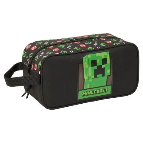 Saco para sapatilhas de Minecraft com asa de mão lateral e 29x14x15 cm. Ideal para o ginásio