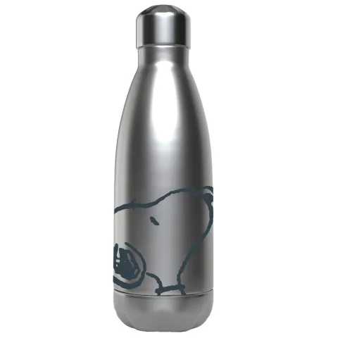 Garrafa de aço inoxidável Snoopy Peanuts que mantém bebidas quentes 12 h e frias 24 h. Descobre este modelo da CYP Brands na Loja dos Brinquedos.