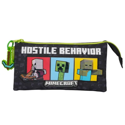 Estojo Triplo Minecraft da CYP Brands: organiza lápis