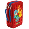 Estojo triplo Pokémon com 39 peças: 16 lápis de cor