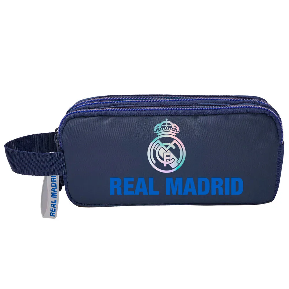 Estojo triplo Real Madrid em poliéster