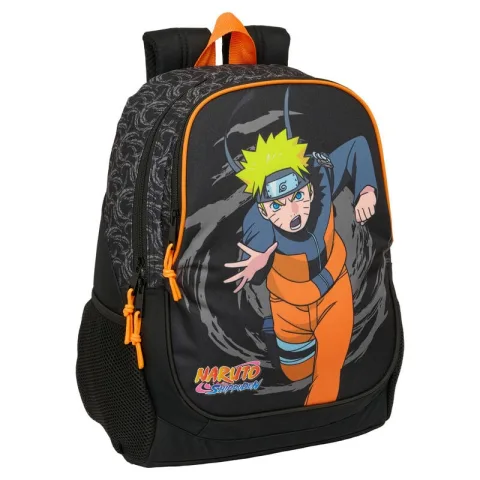 Mais espaço para as aulas com a Mochila Naruto Shippuden de 44 cm da Safta: dois compartimentos grandes