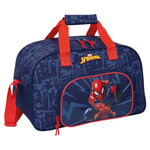 Leva o equipamento do treino no saco de desporto do Homem-Aranha Marvel