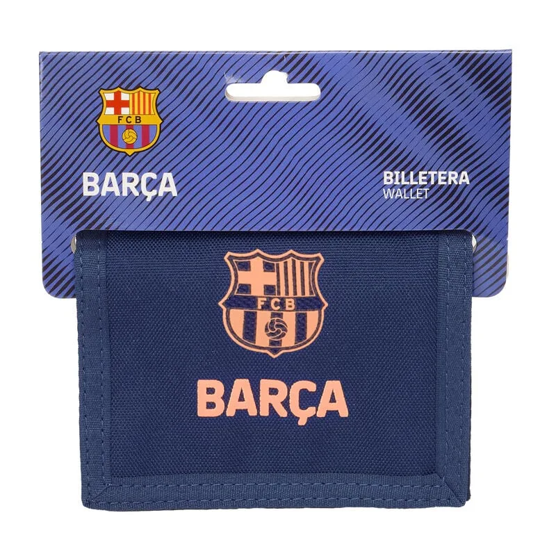 Carteira FC Barcelona do segundo equipamento 25/26 com fecho de velcro