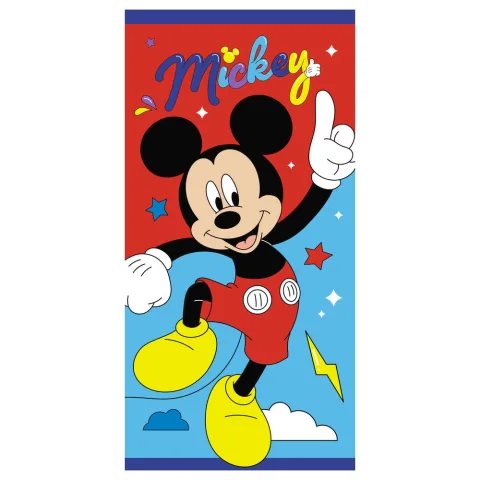 Leva o Mickey para a praia com a Toalha de Microfibra Mickey Mouse Disney de 70 x 140 cm em poliéster. Prática para a piscina e para as férias. Descobre já!