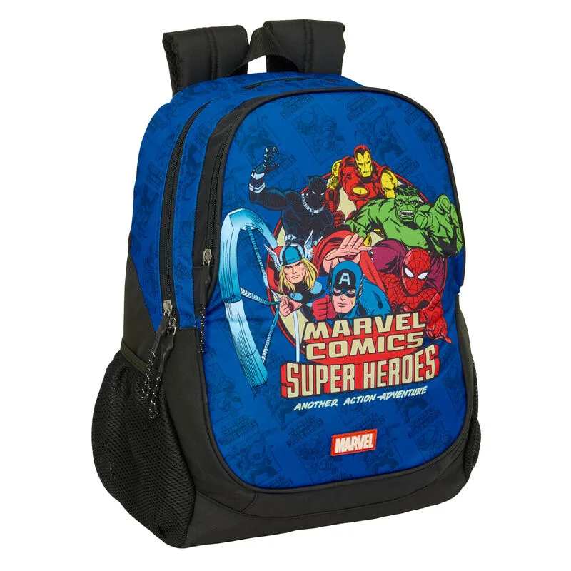 Volta às aulas com a Mochila Adaptável Vingadores Marvel Safta de 44 cm. Dois compartimentos