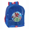 Leva os brinquedos de praia na Mochila Antiareia Vingadores Marvel da Safta. Com malha que deixa sair a areia e alças acolchoadas