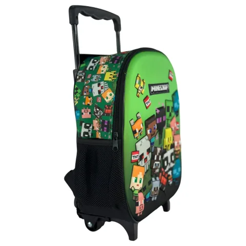 Trolley 3D Characters Minecraft 32 cm da Manenti: mochila com rodas e personagens em 3D para os fãs do videojogo levarem tudo com conforto. Descobre já!