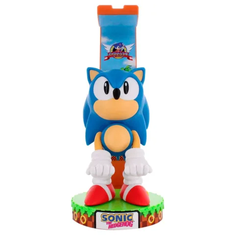 Carrega e expõe o comando com o Cable Guy Deluxe Sonic the Hedgehog de 20 cm da Exquisite Gaming